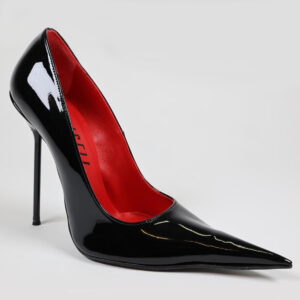 Longpoint Stiletto High Heels schwarz Lack