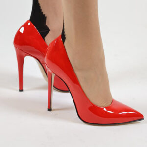 Klassische italienische High Heels rot Lackleder