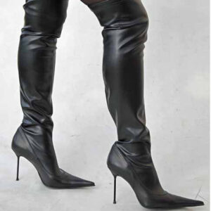 Overknee Stiefel mit Metallabsatz - Miceli Made in Italy