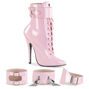 DOMINA-1023 High-Heels Stiefelette baby pink Lack