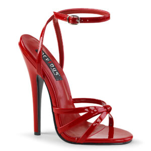 DOMINA-108 High-Heels Sandalette rot Lack