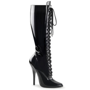 DOMINA-2020 High Heel Lack Schnürstiefel