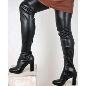 Overknee Plateau Stiefel mit Blockabsatz