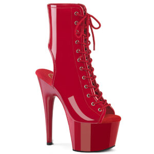 ADORE-1016 Offene Open-Toe Plateau Stiefelette rot Lack