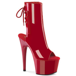 ADORE-1018 Offene Open-Toe Plateau Stiefelette rot Lack