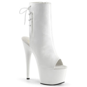 ADORE-1018 Offene Open-Toe Plateau Stiefelette weiss PU