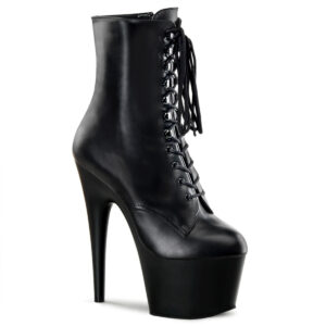 ADORE-1020 Plateau Stiefelette schwarz Leder