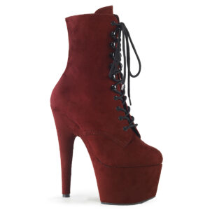 ADORE-1020FS Plateau Stiefelette bordeaux Velour