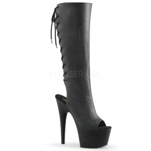 ADORE-2018 Open Toe Plateaustiefel mit Schnürung hinten
