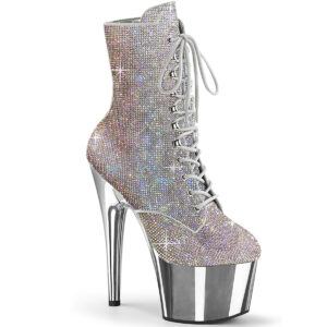 ADORE-1020CHRS Plateau Stiefelette Multi Color strassbesetzt