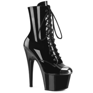 ADORE-1020ESC Plateau Stiefelette schwarz Lack