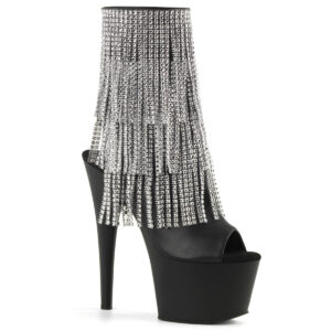 ADORE-1024RSF Peep Toe Stiefelette mit Strass-Fransen