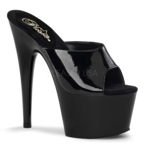 ADORE-701 Plateau Pantolette schwarz Lack