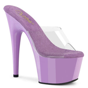 ADORE-701 Plateau Pantolette klar-lavendel