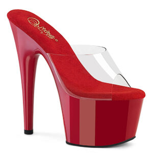 ADORE-701 Plateau Pantolette klar-rot