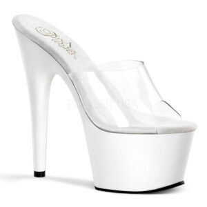 ADORE-701 Plateau Pantolette klar-weiss