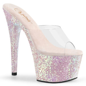 ADORE-701LG Plateau Pantolette opal Multicolor Glitter