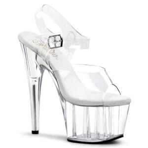 ADORE-708 High Heel Plateau Sandalette durchsichtig