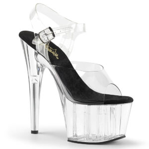 ADORE-708 High Heel Plateau Sandalette durchsichtig