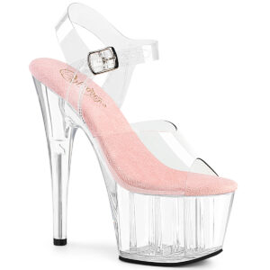 ADORE-708 High Heel Plateau Sandalette durchsichtig