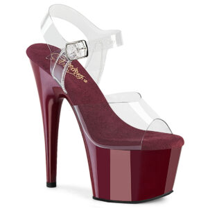 ADORE-708 High Heel Plateau Sandalette weinrot