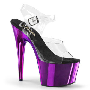 ADORE-708 High Heel Plateau Sandalette lila Chrom