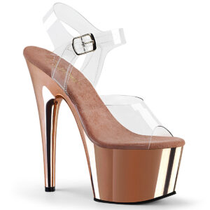 ADORE-708 High Heel Plateau Sandalette rose gold Chrom
