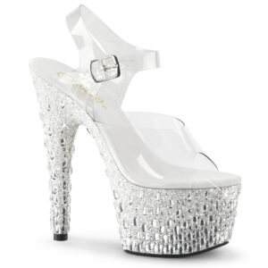 ADORE-708MR-5 Plateau High Heels durchsichtig