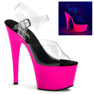 ADORE-708UV Plateau High Heels neon pink