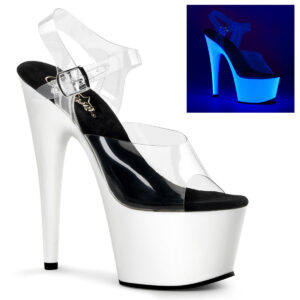 ADORE-708UV Plateau High Heels neon weiß