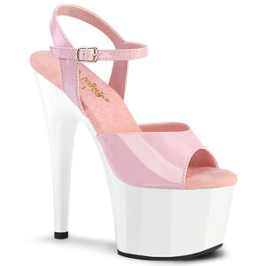 ADORE-709 High Heel Plateau Sandalette baby pink-weiss