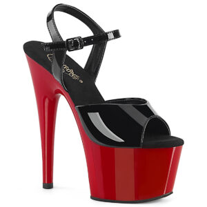 ADORE-709 High Heel Plateau Sandalette schwarz-rot