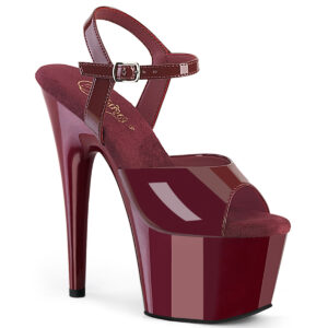 ADORE-709 High Heel Plateau Sandalette weinrot