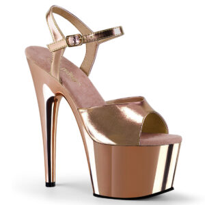 ADORE-709 High Heel Plateau Sandalette rose gold Chrom