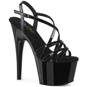 ADORE-713 High Heel Plateau Sandalette schwarz Lack