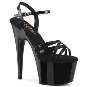 ADORE-717 High Heel Plateau Sandalette schwarz Lack