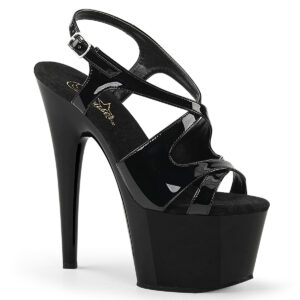 ADORE-730 High Heel Plateau Sandalette schwarz Lack