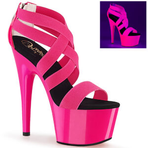 ADORE-769UV High Heel Plateau Sandalette neon hot pink
