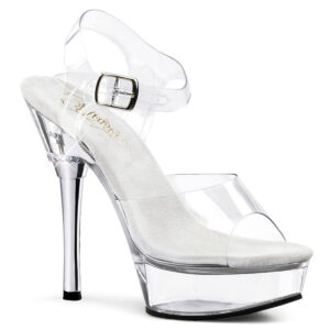 ALLURE-608 Plateau Sandalette durchsichtig
