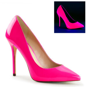 AMUSE-20 High Heel Lack Pumps neon fuchsia