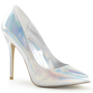 AMUSE-20 High Heel Pumps silber Hologramm
