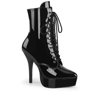 INDULGE-1020 Plateau Stiefelette schwarz Lack