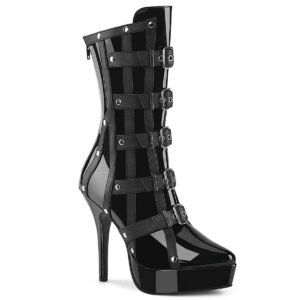 INDULGE-1038 Plateau Stiefelette schwarz Lack