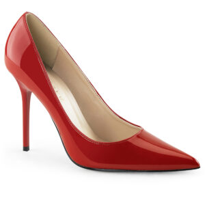 Klassische Lack Pumps in rot mit 10 cm High Heel Stilettoabsatz.
