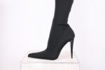 High Heel Lycra Overknee Stiefel mit 13 cm Absatz.