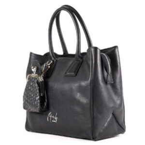 Handtasche schwarz Leder