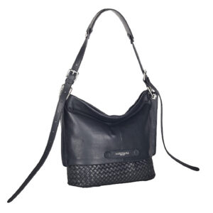 Umhängetasche schwarz Leder