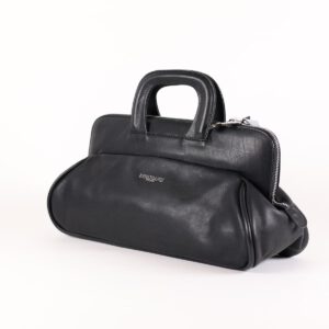 Handtasche schwarz Leder