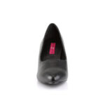 Klassische Damen Pumps mit 7,5 cm Blockabsatz in schwarz Kunstleder von Pleaser Pink Label.