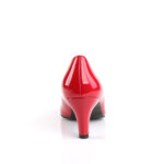 Klassische Damen Pumps mit 7,5 cm Blockabsatz in rot Lack von Pleaser Pink Label.